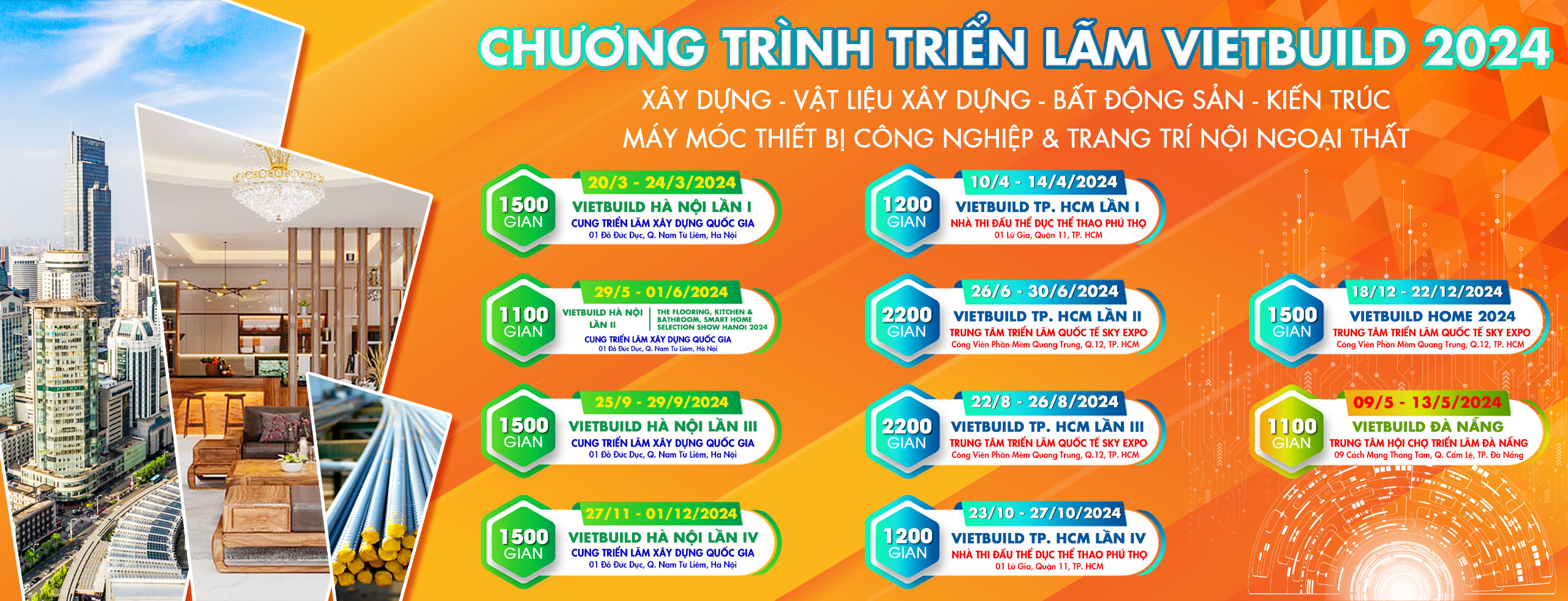 Lịch trình Vietbuild HCM lần 3