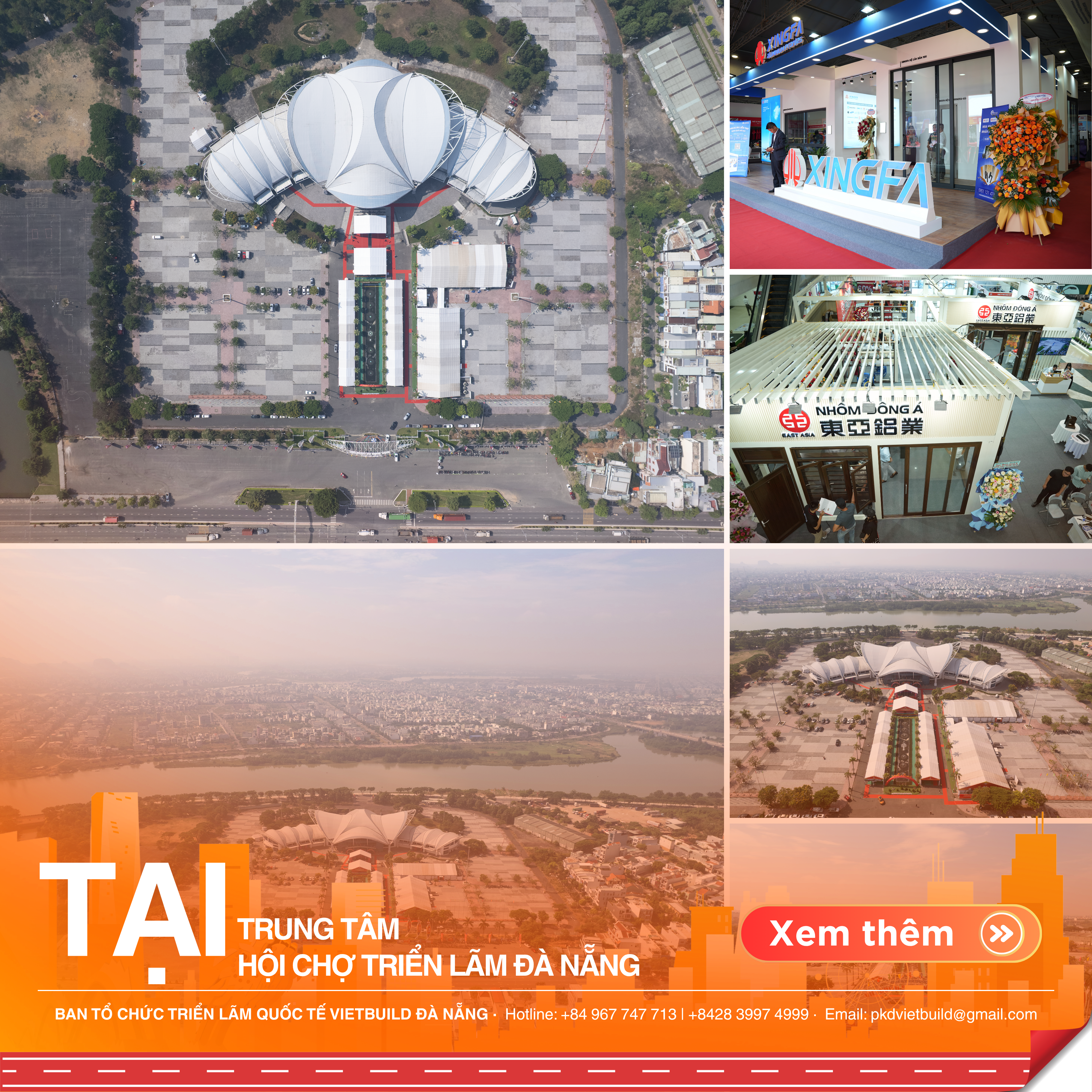 Toàn cảnh khu vực tổ chức Triển lãm Vietbuild Đà Nẵng. Ảnh tư liệu triển lãm.